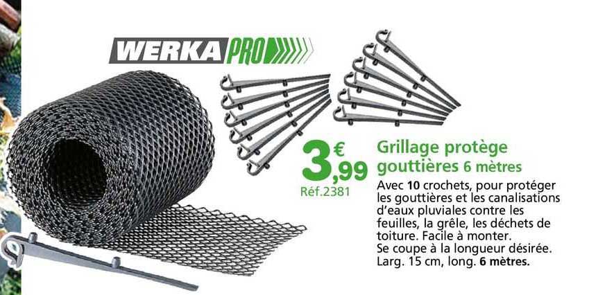 grillage protège gouttières 6 mètres