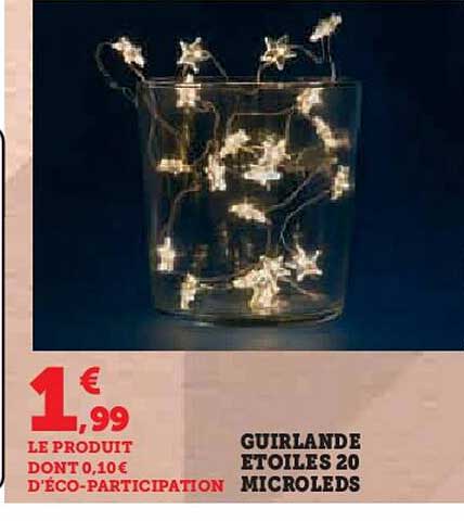 guirlande etoiles 20 microleds