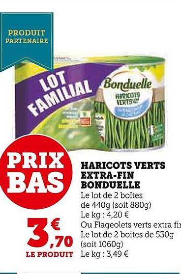haricots verts extra-fin bonduelle