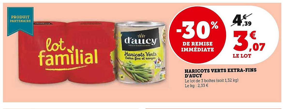 haricots verts extra-fins d'aucy