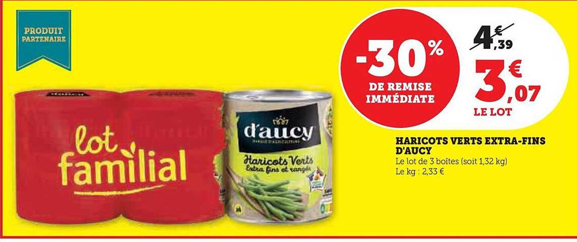 haricots verts extra-fins d'aucy