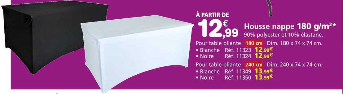 housse nappe 180 g/m2