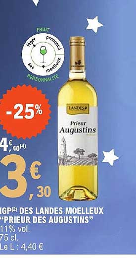 igp des landes moelleux "prieur des augustins"