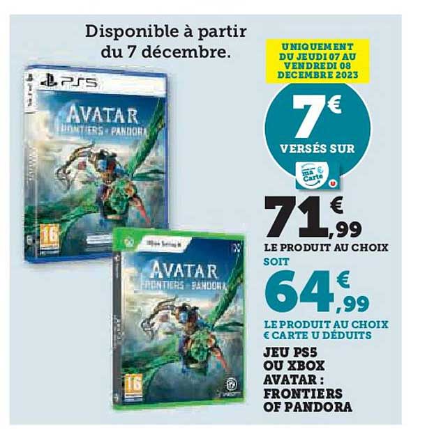 jeu ps5 ou xbox avatar : frontiers of pandora