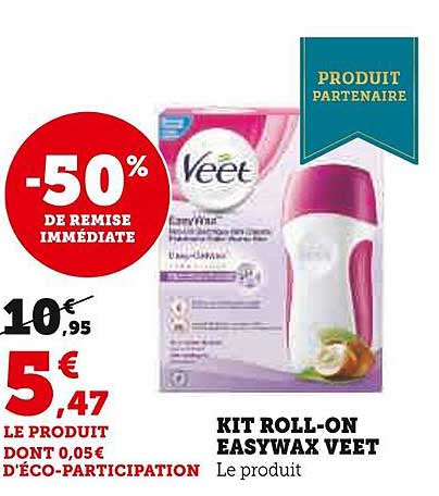kit roll-on easywax veet