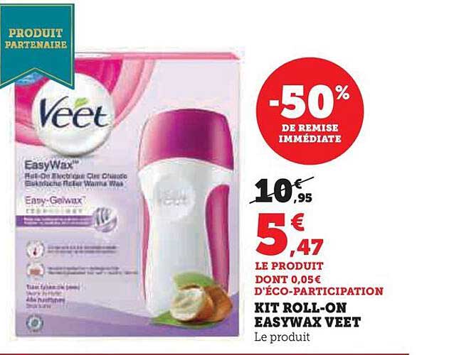 kit roll-on easywax veet