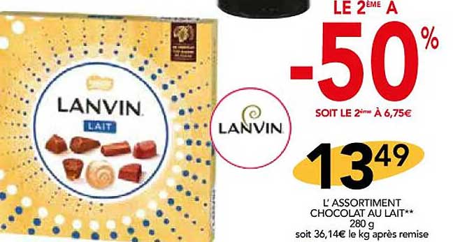 l'assortiment chocolat au lait