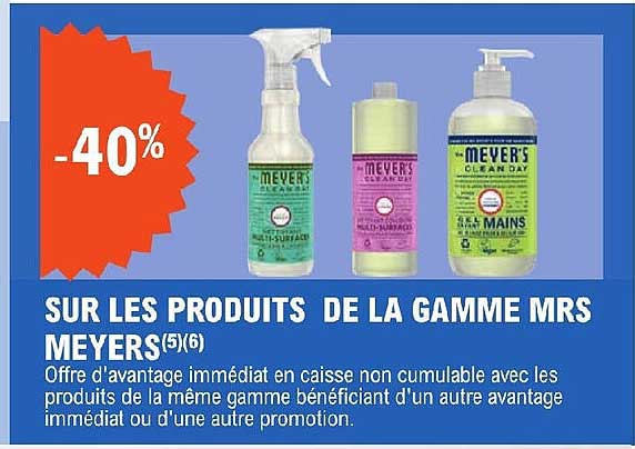 la gamme mrs meyers