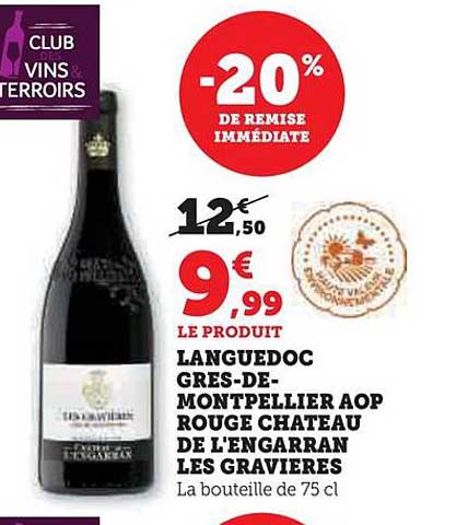 languedoc gres-de-montpellier aop rouge chateau de l'engarran les gravières
