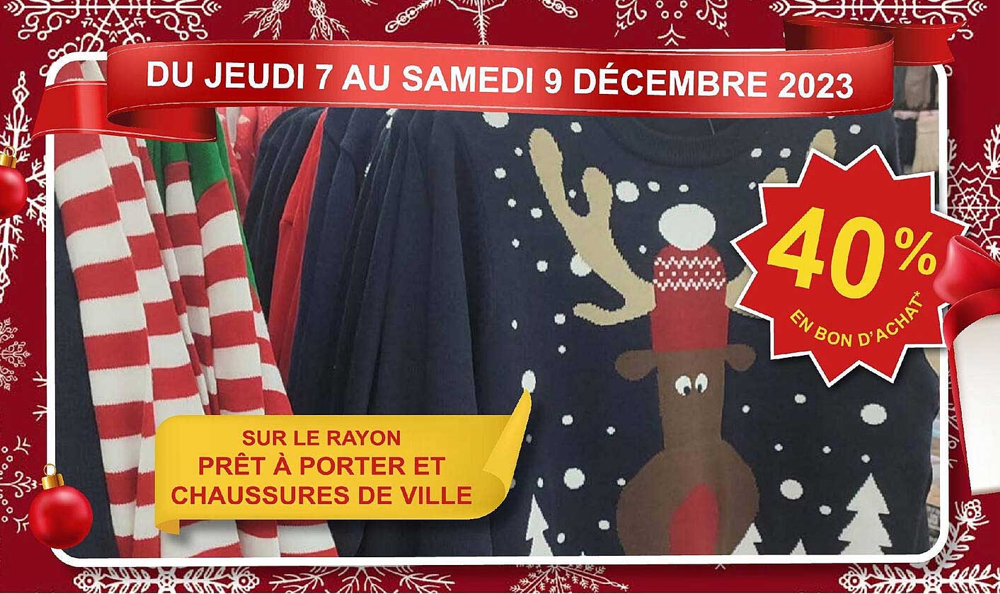 le rayon prêt à porter et chaussures de ville