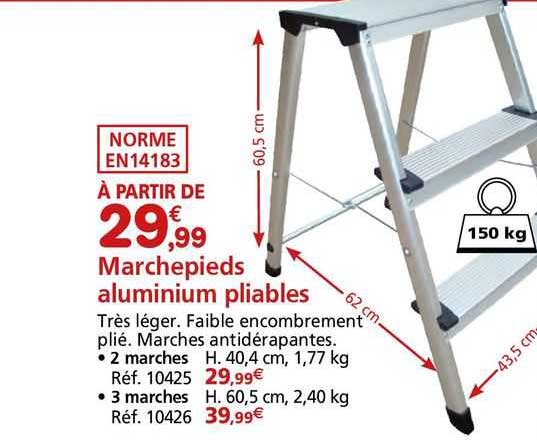 marchepieds aluminium pliables