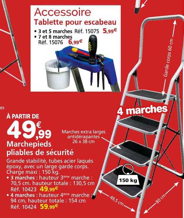 marchepieds pliables de sécurité