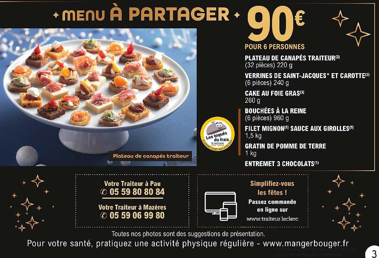 Menu à Partager