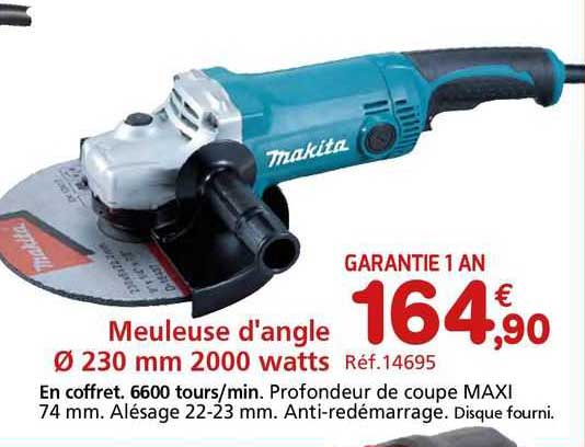 meuleuse d'angle ø 230 mm 2000 watts