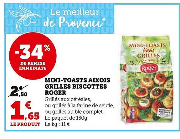 mini-toasts aixois grilles biscottes roger