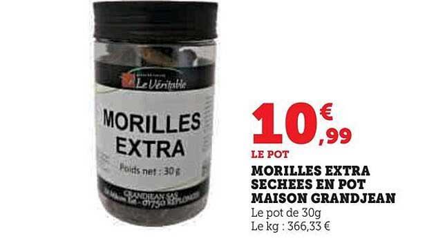 morilles extra sechées en pot maison grandjean