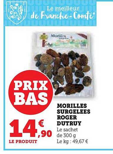 morilles surgelées roger dutruy