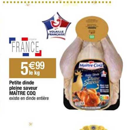 petite dinde pleine saveur maître coq