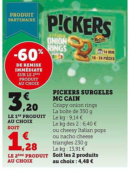pickers surgelés mc cain