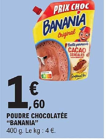 poudre chocolatée "banania"