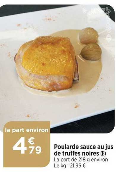 poularde sauce au jus de truffes noires