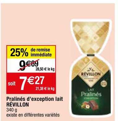 pralinés d'exception lait révillon