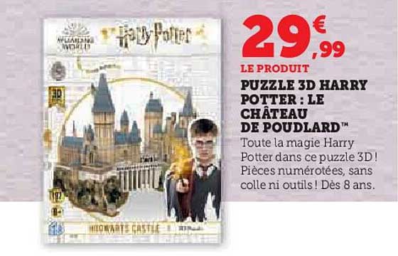 puzzle 3d harry potter : le château de poudlard