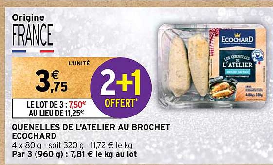 quenelles de l'atelier au brochet ecochard