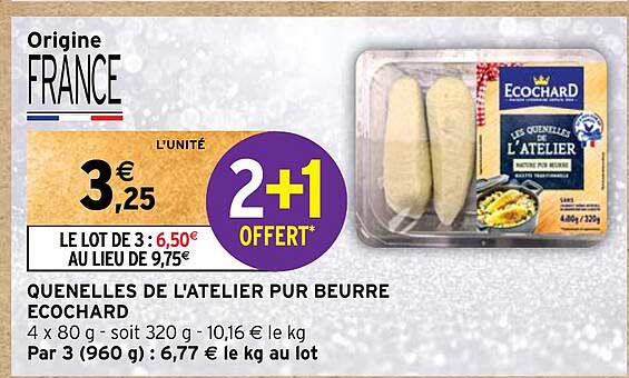 quenelles de l'atelier pur beurre ecochard