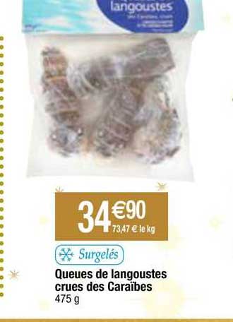 Queues De Langoustes Crues Des Caraïbes