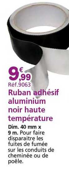 ruban adésif aluminium noir haute température