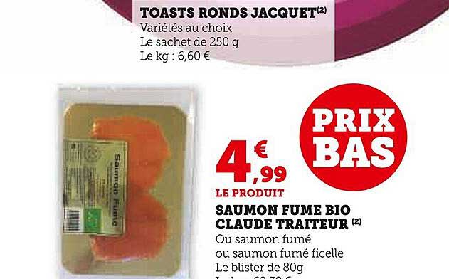 saumon fumé bio claude traiteur