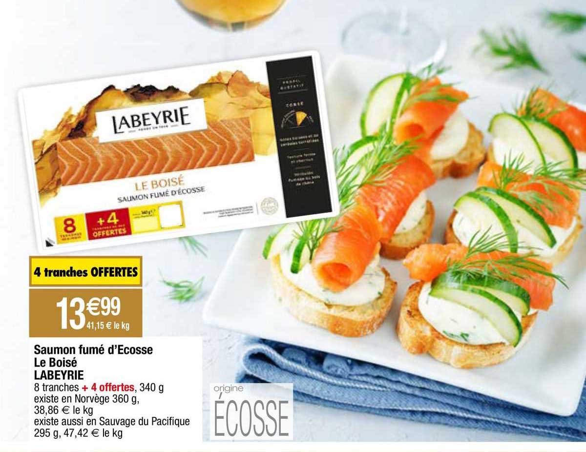 saumon fumé d'ecosse le boisé labeyrie