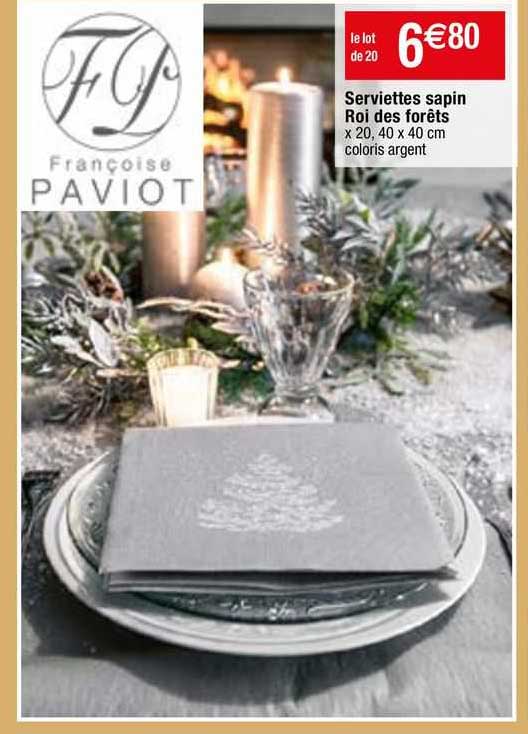 serviettes sapin roi des forêts