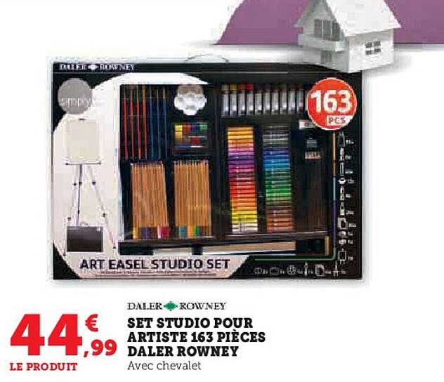 set studio pour artiste 163 pièces daler rowney