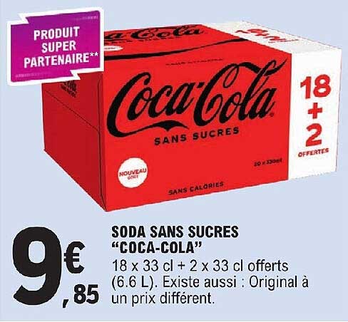 soda sans sucres "coca-cola"