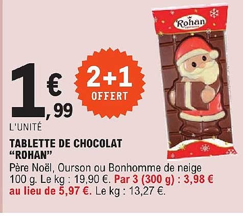 tablette de chocolat "rohan"