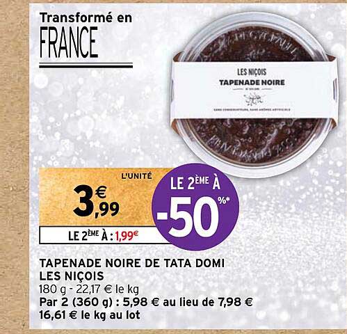 tapenade noire de tata domi les niçois