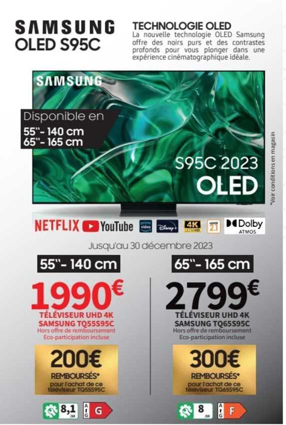 Téléviseur Uhd 4k 55" 104 Cm Samsung, Téléviseur Uhd 4k 65" 165 Cm Samsung