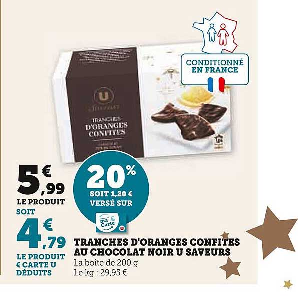 tranches d'oranges confites au chocolat noir u saveurs