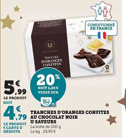 tranches d'oranges confites au chocolat noir u saveurs
