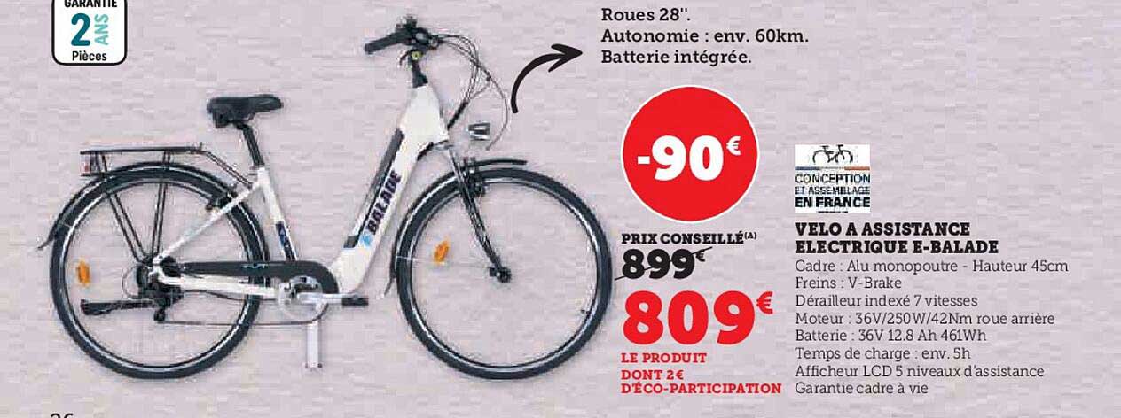 velo a assistance électrique e-balade