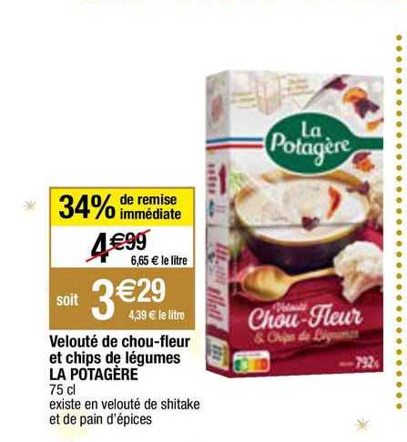 Velouté De Chou-fleur Et Chips De Légumes La Potagère