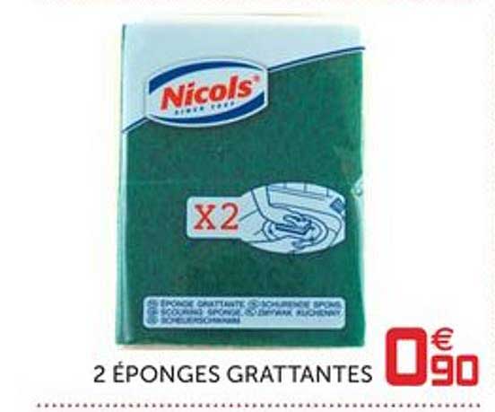 2 éponges grattantes nicols