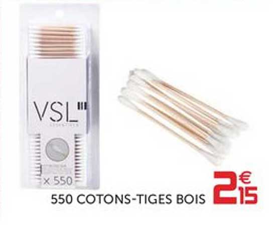 550 Cotons-tiges Bois Vsl