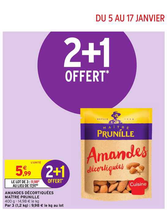 amandes décortiquées maître prunille