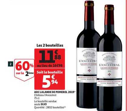 aoc lalande de pomerol 2019 château l'ancestral