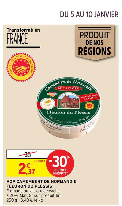 aop camembert de normandie fleury du plessis