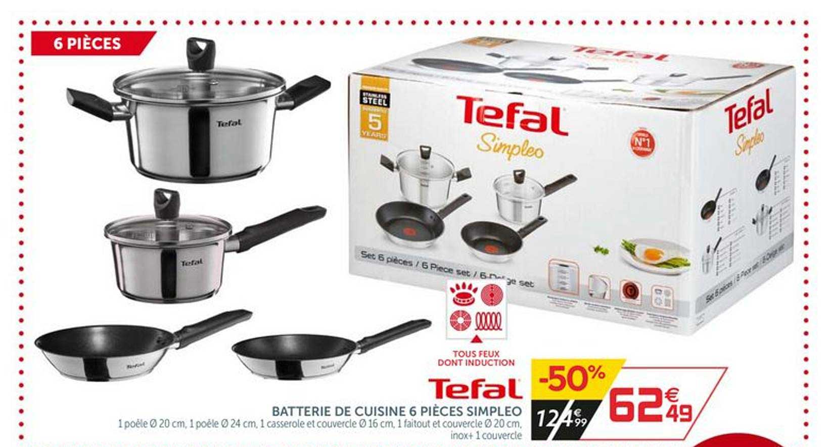 batterie de cuisine 6 pièces simpleo