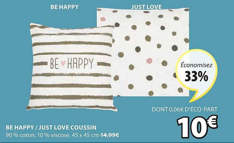 be happy - just love coussin